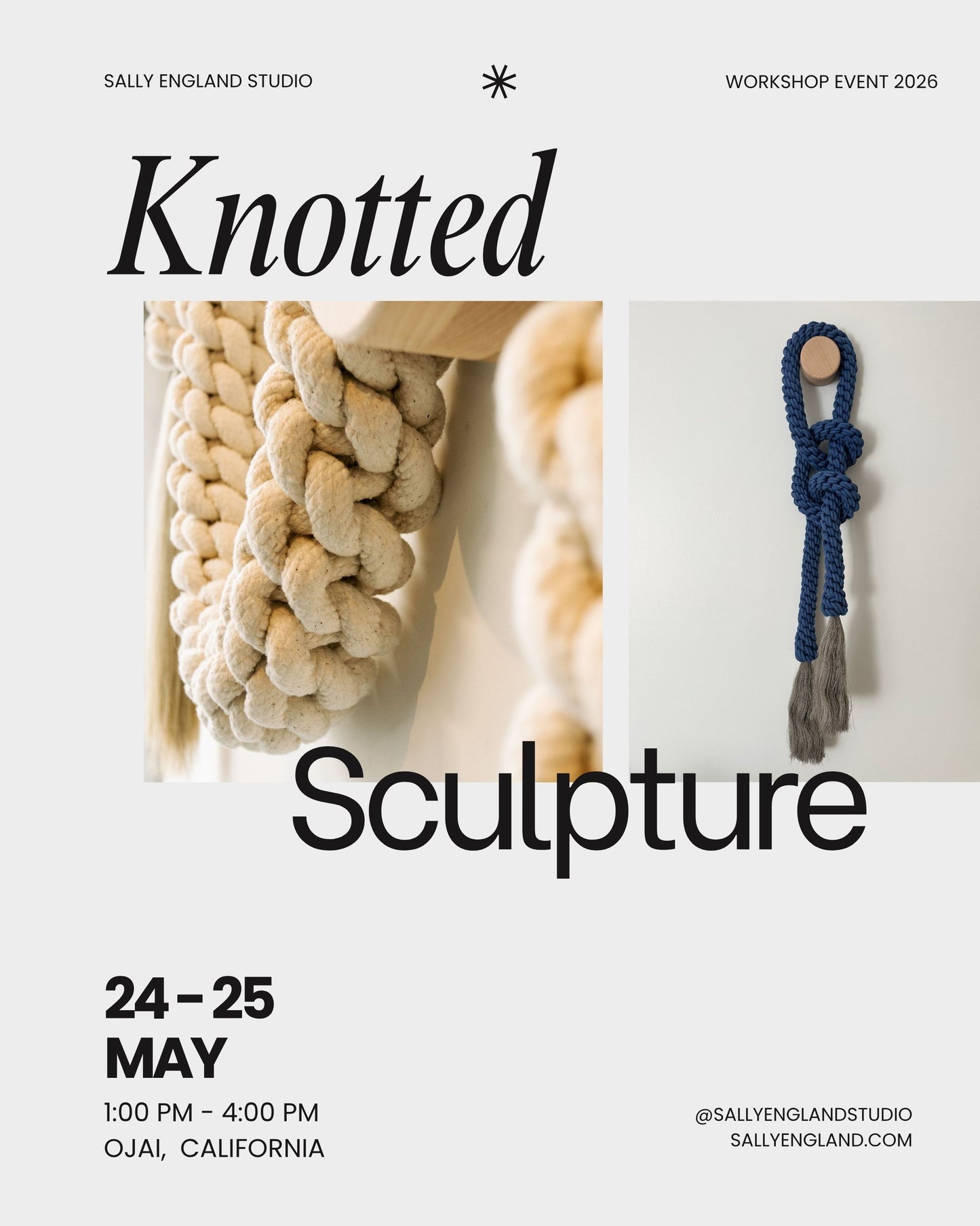 Handmake Knotted Sculptures with Sally England: May 24-25, 2026